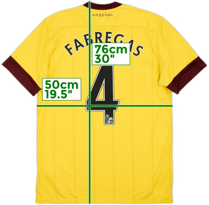 2010-13 Arsenal Away Shirt Fabregas #4 - 6/10 - (M)