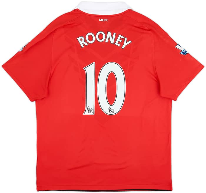 2010-11 Manchester United Home Shirt Rooney #10 - 7/10 - (XL)