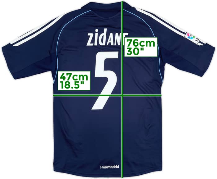 2005-06 Real Madrid Away Shirt Zidane #5 - 8/10 - (S)