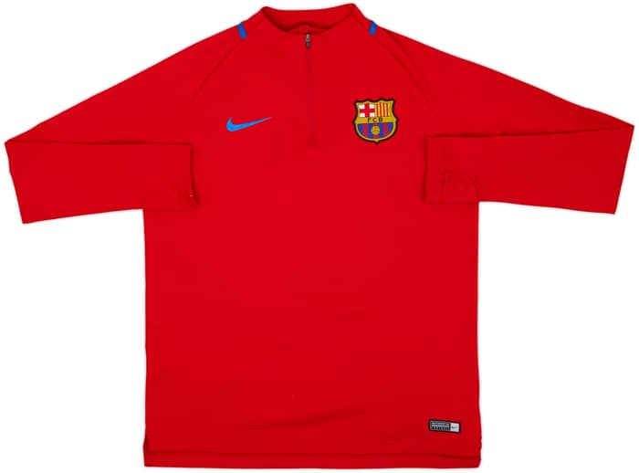 2017-18 Barcelona Nike 1/4 Zip Drill Top - 8/10 - (L)