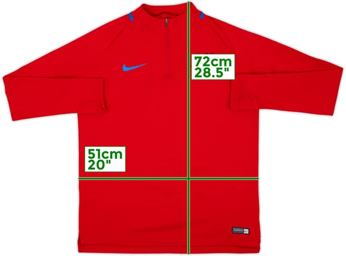 2017-18 Barcelona Nike 1/4 Zip Drill Top - 8/10 - (L)