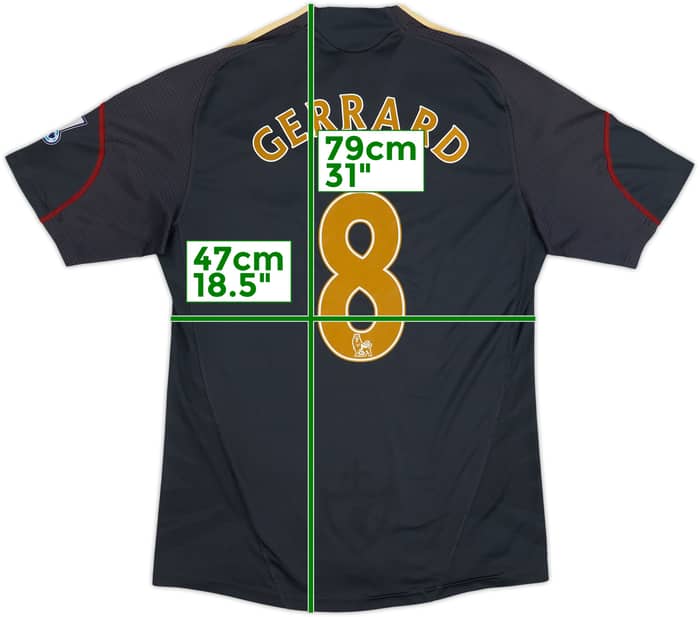 2009-10 Liverpool Away Shirt Gerrard #8 - 8/10 - (M)