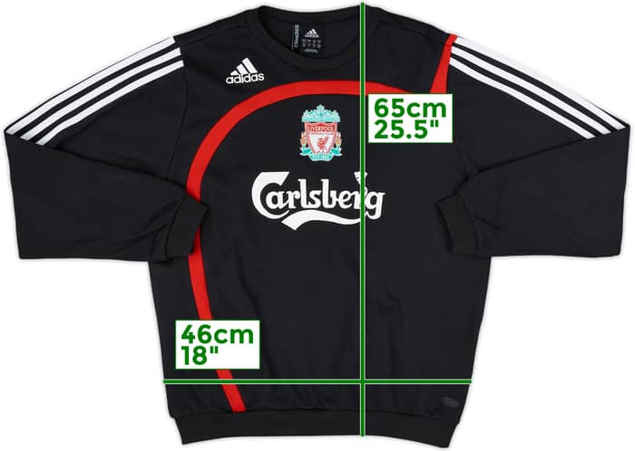 2007-08 Liverpool adidas Sweat Top - 8/10 - (S)