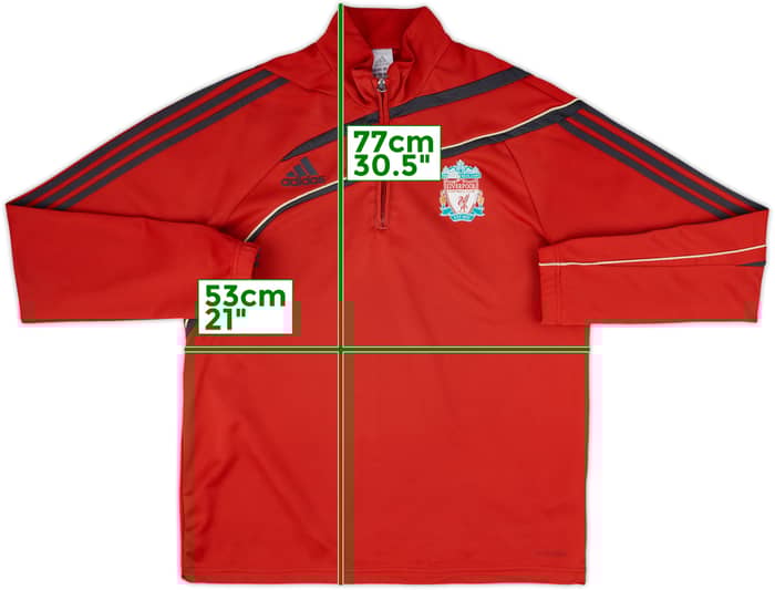 2009-10 Liverpool adidas 1/4 Zip Drill Top - 5/10 - (L/XL)