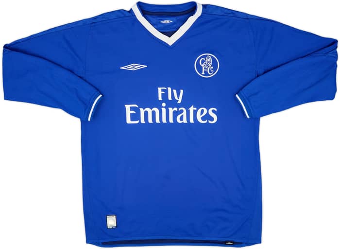 2003-05 Chelsea Home L/S Shirt Makelele #4 - 8/10 - (M)