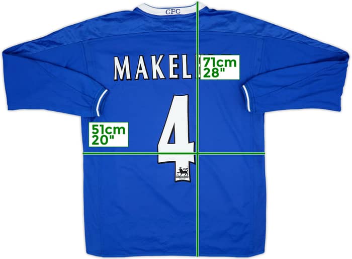 2003-05 Chelsea Home L/S Shirt Makelele #4 - 8/10 - (M)