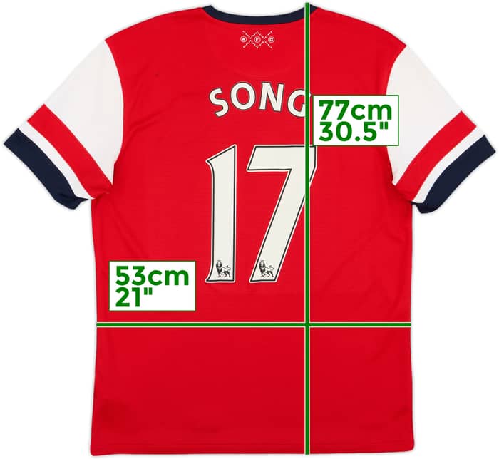 2012-14 Arsenal Home Shirt Song #17 - 7/10 - (M)