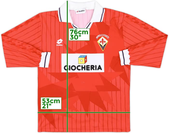1991-92 Fiorentina Third L/S Shirt #9 - 8/10 - (M)