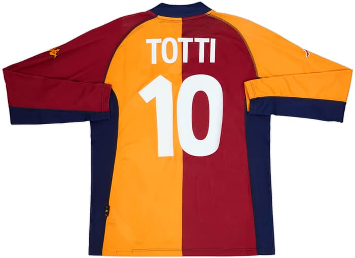 2001-02 Roma European L/S Shirt Totti #10 - 9/10 - (XL)