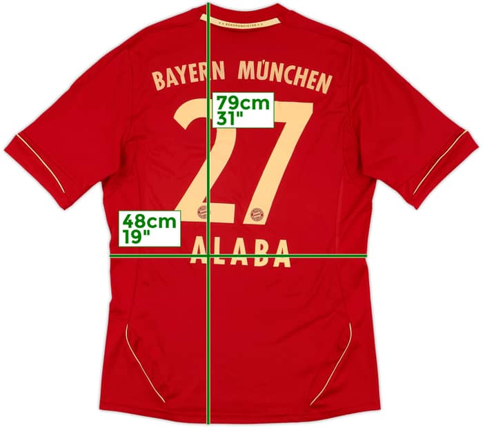2012-13 Bayern Munich Home Shirt Alaba #27 - 7/10 - (M)