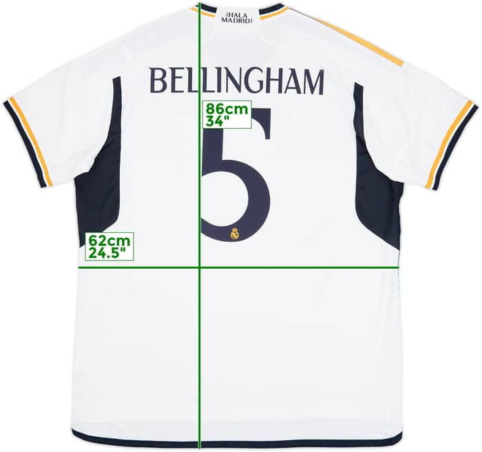 2023-24 Real Madrid Authentic Home Shirt Bellingham #5 (XXL)