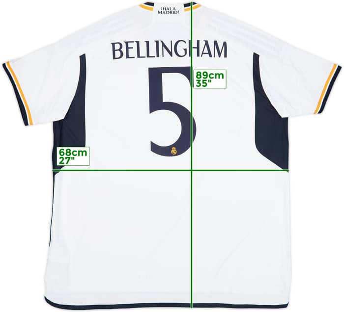 2023-24 Real Madrid Authentic Home Shirt Bellingham #5 (3XL)