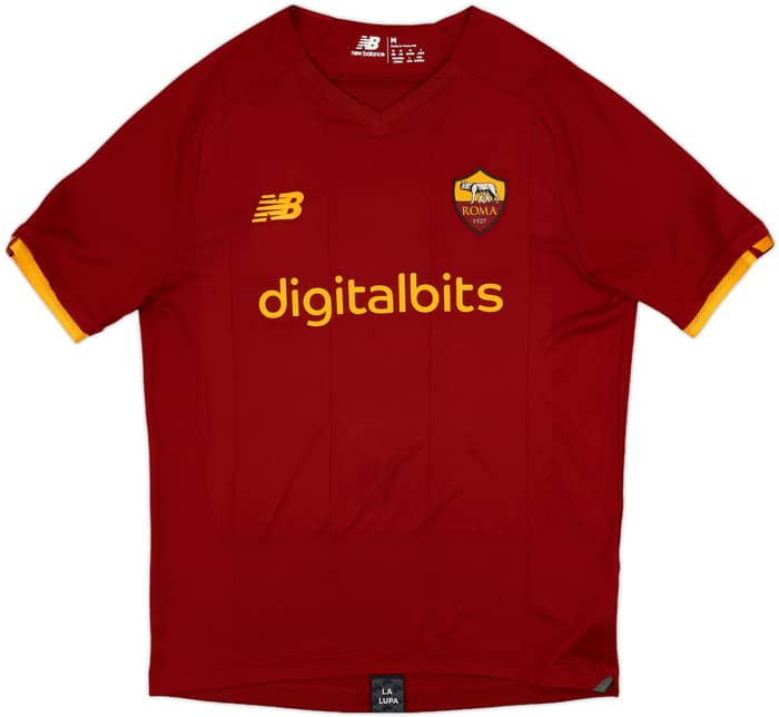 2021-22 Roma Home Shirt Abraham #9 - 9/10 - (M)