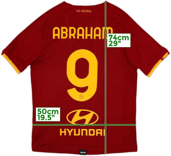 2021-22 Roma Home Shirt Abraham #9 - 9/10 - (M)