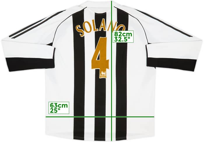 2005-07 Newcastle Home L/S Shirt Solano #4 - 9/10 - (XXL)
