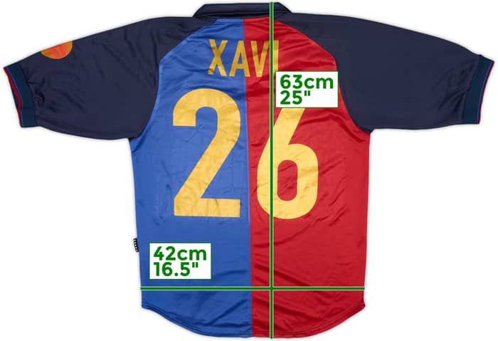 1999-00 Barcelona Centenary Home Shirt Xavi #26 - 8/10 - (S)