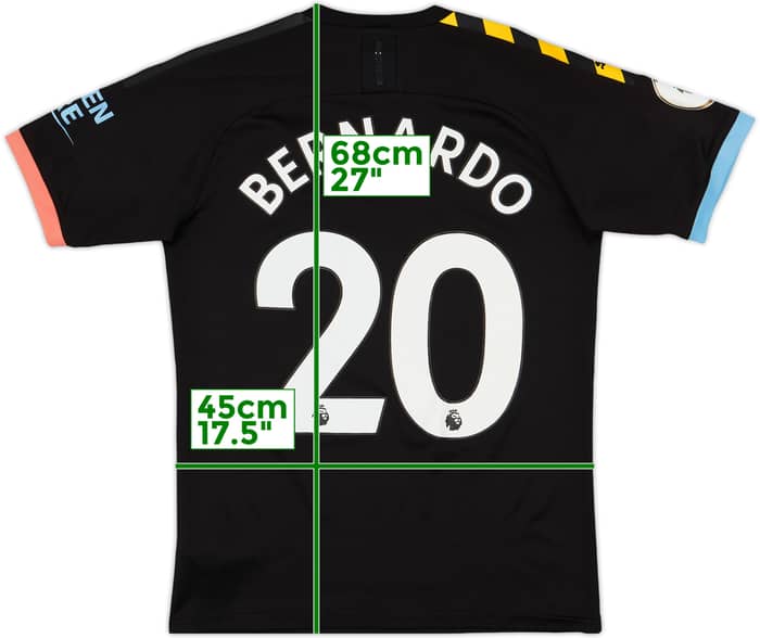 2019-20 Manchester City Away Shirt Bernardo #20 - 9/10 - (S)