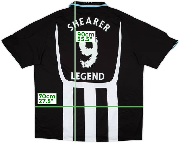 2007-09 Newcastle Home Shirt Shearer Legend #9 - 6/10 - (3XL)