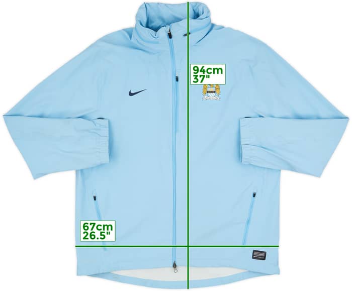 2013-14 Manchester City Nike Hooded Rain Jacket - 5/10 - (XXL)