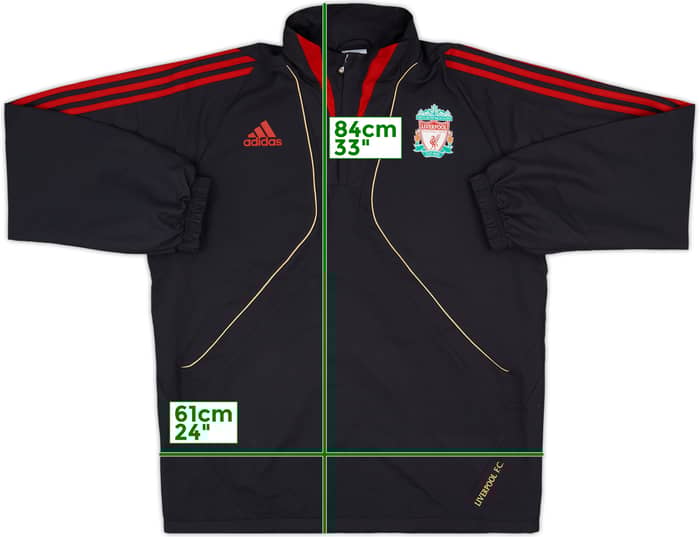 2009-10 Liverpool adidas 1/4 Zip Drill Top - 8/10 - (L)