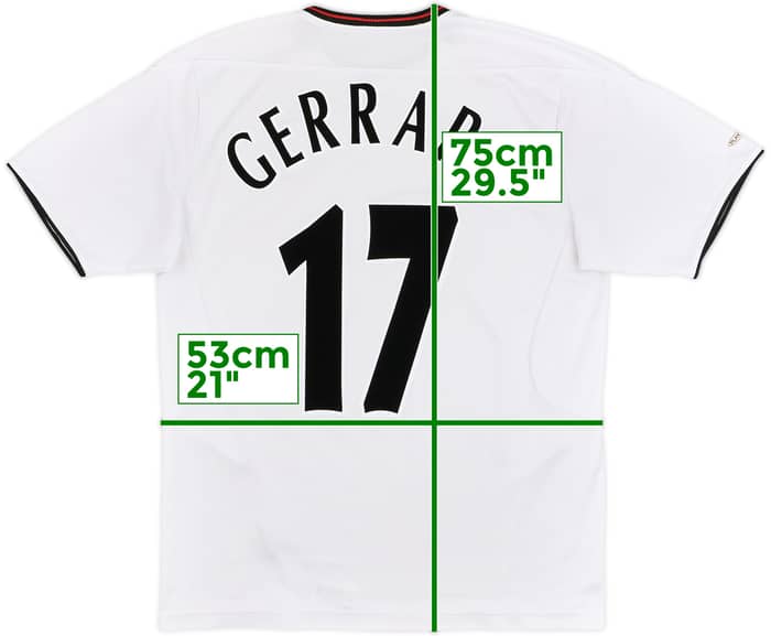 2003-04 Liverpool Away Shirt Gerrard #17 - 8/10 - (L)