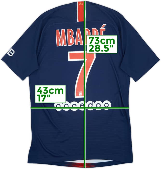 2018-19 Paris Saint-Germain Authentic Home Shirt Mbappe #7 - 10/10 - (S)