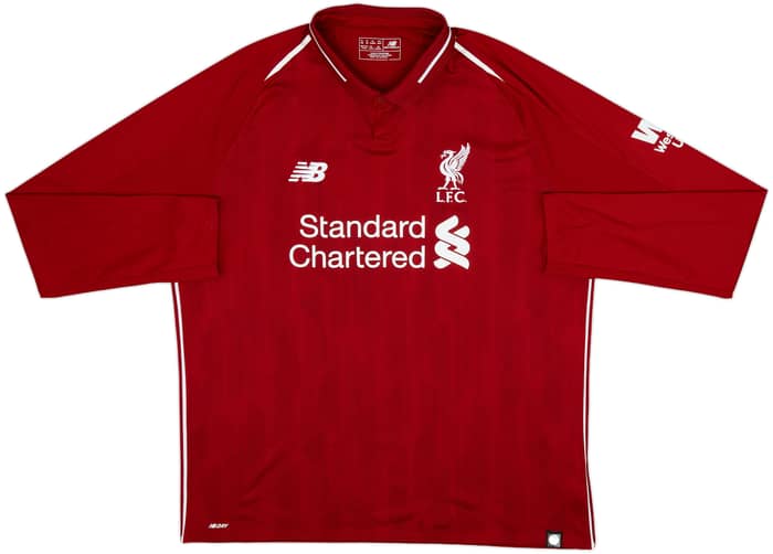 2018-19 Liverpool Home L/S Shirt M.Salah #11 - 8/10 - (XL)