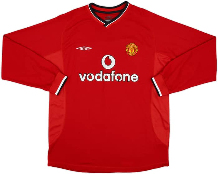 2000-02 Manchester United Home L/S Shirt Veron #4 - 6/10 - (L)