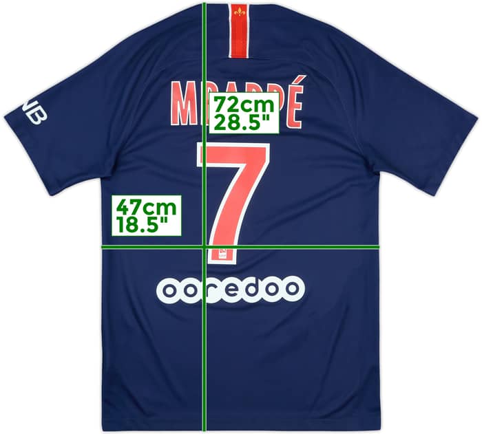2018-19 Paris Saint-Germain Home Shirt Mbappe #7 - 8/10 - (S)