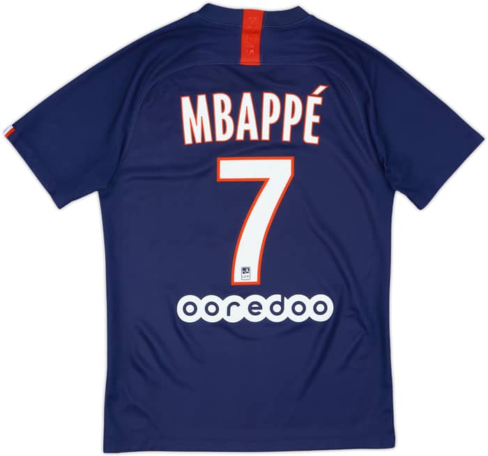 2019-20 Paris Saint-Germain Home Shirt Mbappe #7 - 9/10 - (S)