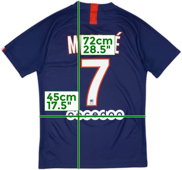 2019-20 Paris Saint-Germain Home Shirt Mbappe #7 - 9/10 - (S)