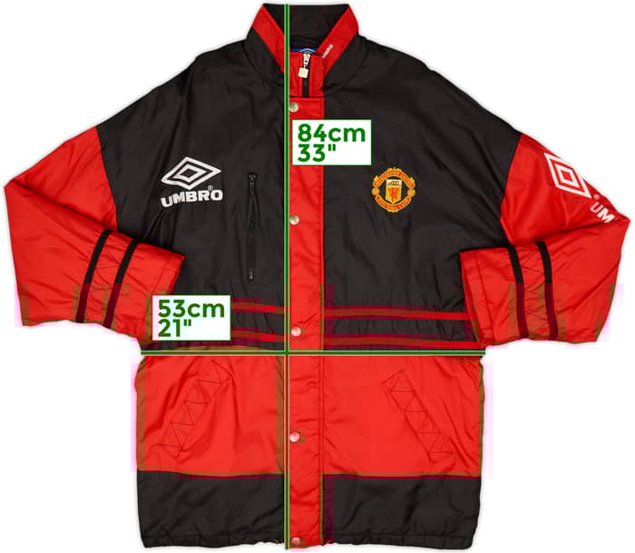 1996-97 Manchester United Umbro Padded Bench Coat - 9/10 - (L)