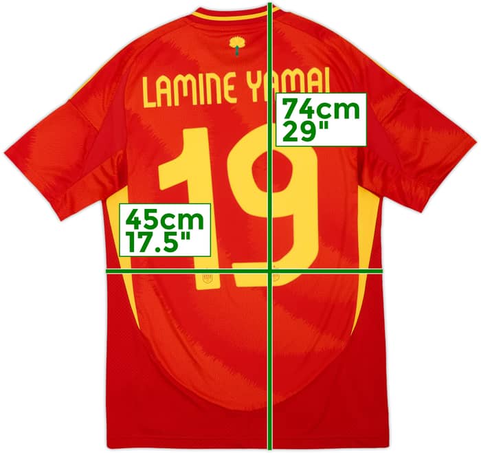 2024-25 Spain Home Shirt Lamine Yamal #19 - 9/10 - (S)