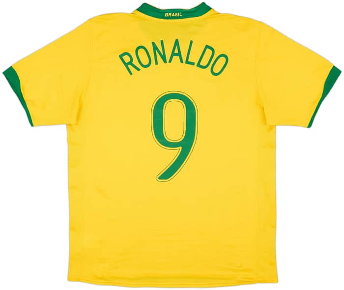 2006-08 Brazil Home Shirt Ronaldo #9 - 6/10 - (XL)