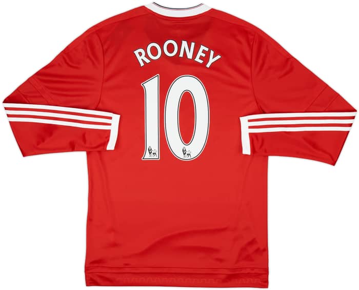 2015-16 Manchester United Player Issue Home L/S Shirt Rooney #10 (M/L)