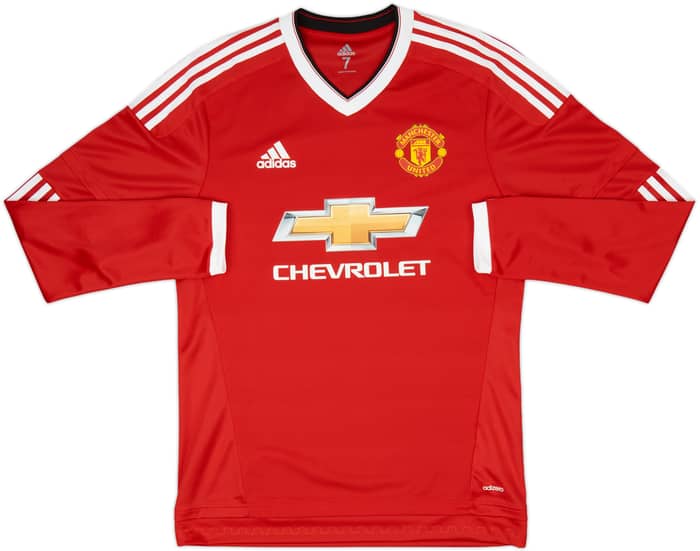 2015-16 Manchester United Player Issue Home L/S Shirt Rooney #10 (M/L)