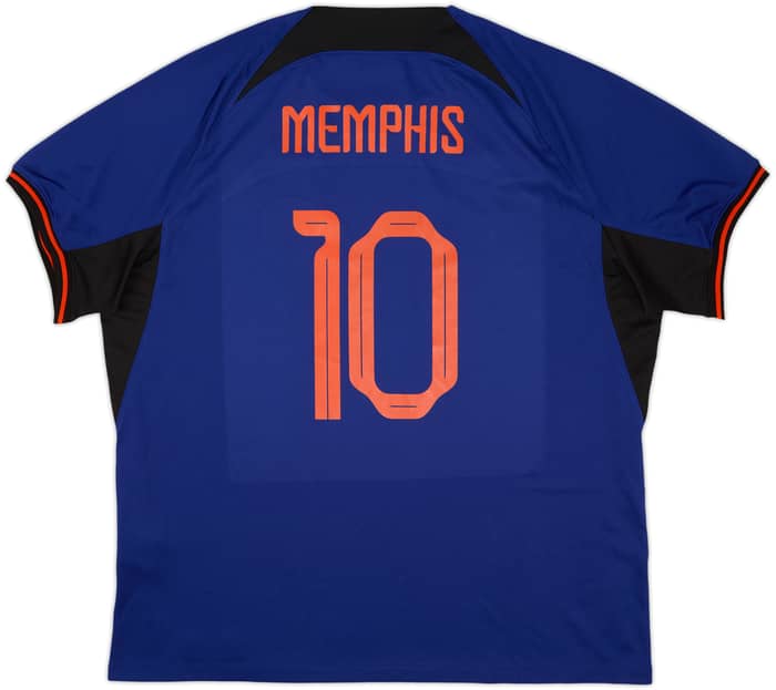 2022-23 Netherlands Away Shirt Memphis #10 - 6/10 - (XXL)