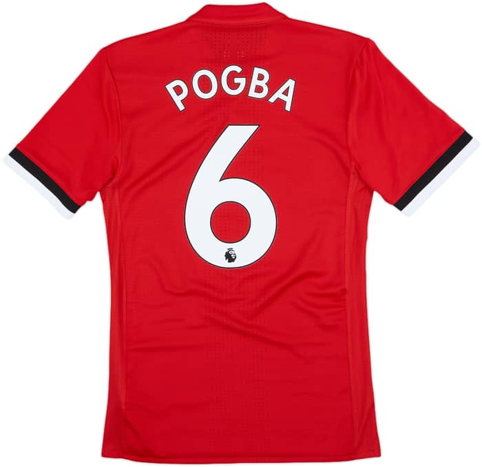 2017-18 Manchester United Authentic Home Shirt Pogba #6 - 7/10 - (S)