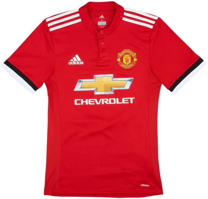 2017-18 Manchester United Authentic Home Shirt Pogba #6 - 7/10 - (S)