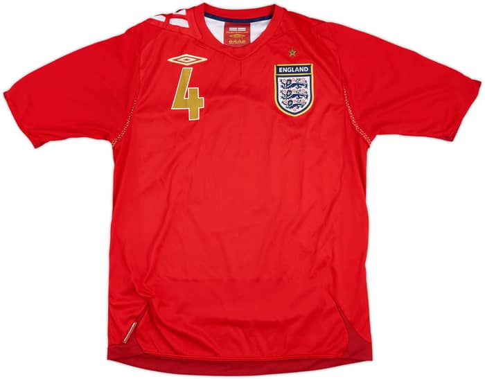 2006-08 England Away Shirt Gerrard #4 - 7/10 - (M)