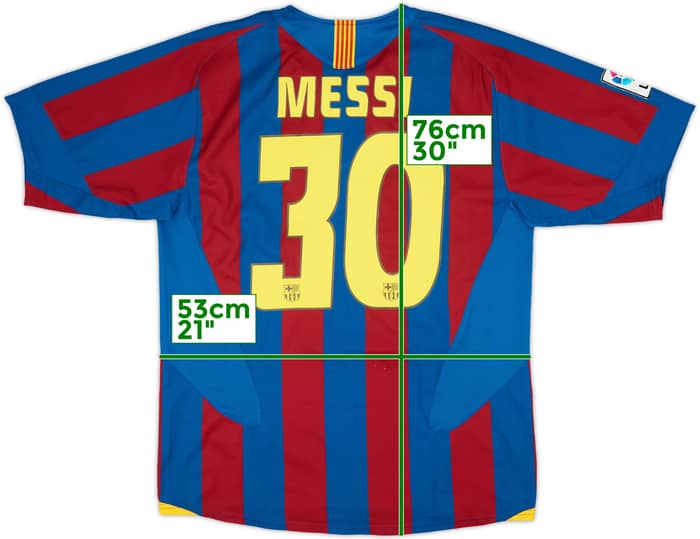 2005-06 Barcelona Home Shirt Messi #30 - 9/10 - (L)