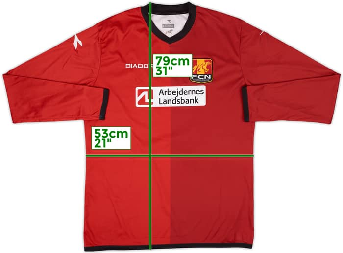 2013-14 FC Nordsjaelland Home L/S Shirt - 8/10 - (XL)