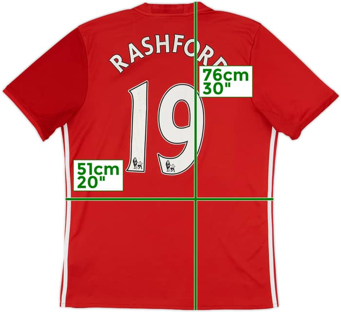 2016-17 Manchester United Home Shirt Rashford #19 - 5/10 - (L)