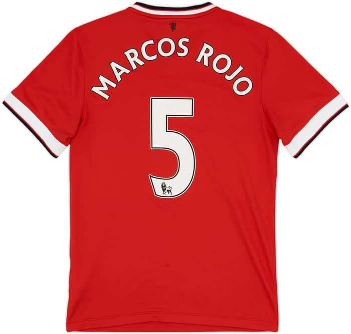 2014-15 Manchester United Home Shirt Marcos Rojo #5 - 7/10 - (S)