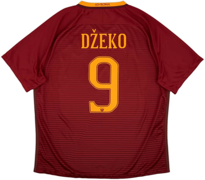 2016-17 Roma Home Shirt Dzeko #9 - 7/10 - (XXL)