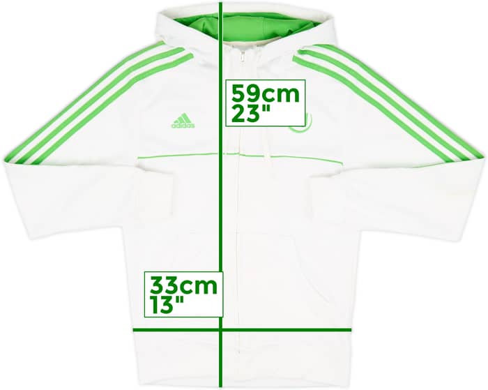 2010-11 Wolfsburg adidas Hooded Sweat Top - 9/10 - (XS)