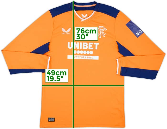 2022-23 Rangers Third L/S Shirt - 8/10 - (M)
