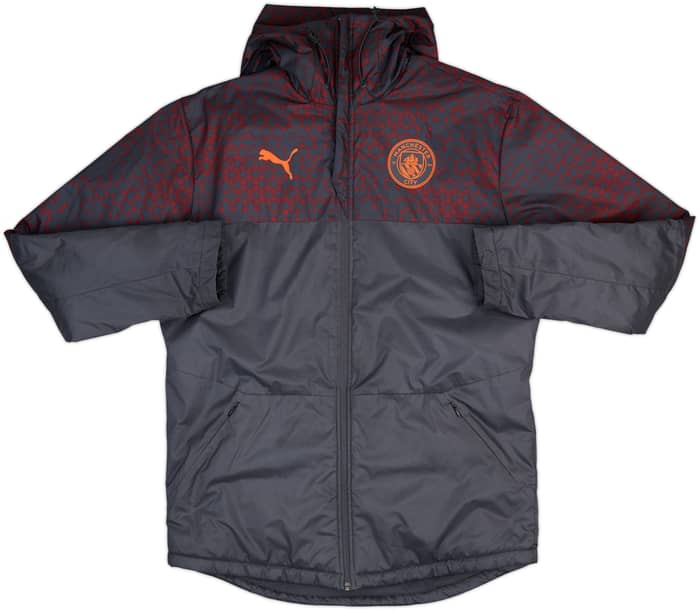 2023-24 Manchester City Puma Hooded Padded Bench Coat - 7/10 - (M)