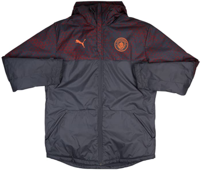 2023-24 Manchester City Puma Hooded Padded Bench Coat - 10/10 - (L)