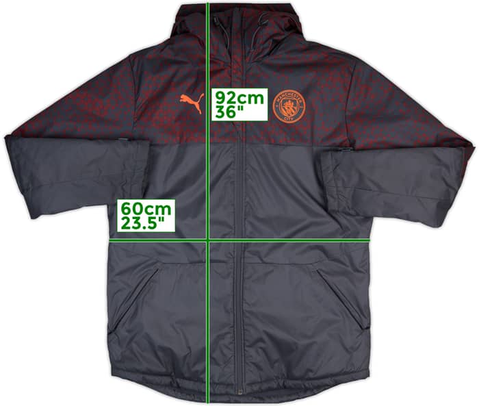 2023-24 Manchester City Puma Hooded Padded Bench Coat - 10/10 - (L)